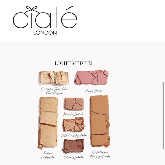 NEW Ciate London Brazilian Glow Eye & Face Palette Light Medium Full Size 0.31oz - Picture 5 of 9